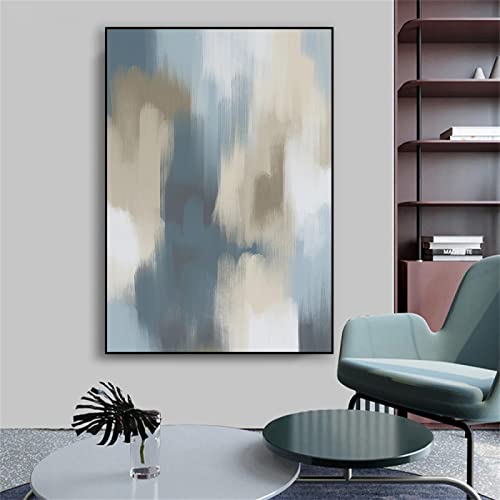 Affiche d'art mural abstrait bleu pour sublimer la décoration de votre salon contemporain - 2