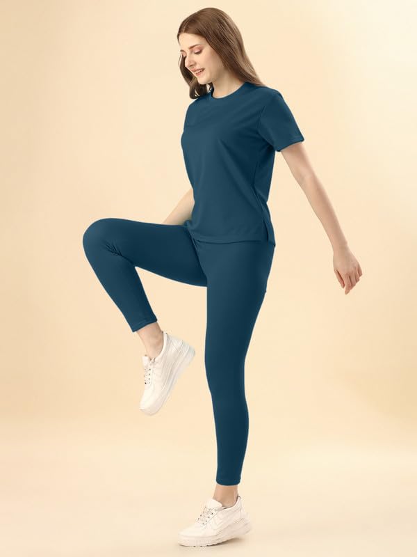 Image of DTR FASHION Cotton Blend Styled With Solid Lining Tracksuit | Co-ord Set For Women| Active Wear Suit Set For Women