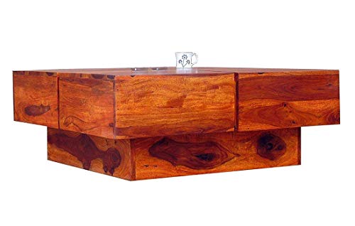 Image of Wooden Center Table for Living Room | Coffee Table for Home Wooden Coffee Table for Living Room and Office | Tea Table | Sofa Set Center Table Honey