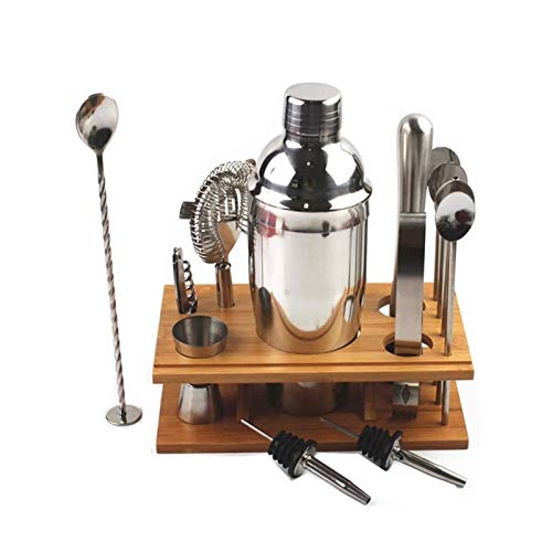 Kit de bartender 14 piezas con soporte acero inoxidable 550ML miniatura 1
