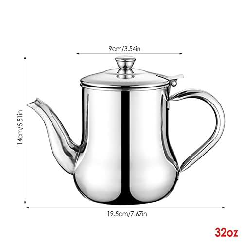 Ripteadry Stainless Steel Oiler, Stainless Steel Oil Strainer Pot, Oil Dispenser With Strainer, Oil Dispensing Bottles Oil Storage Can For Home Kitchen, 18Oz/24Oz/32Oz #TOP6