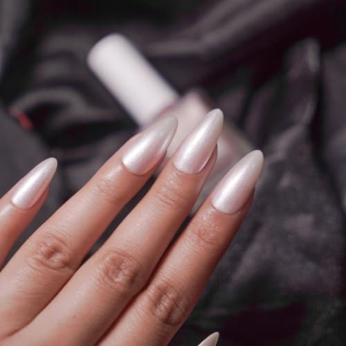 Image of NM NAILS & MORE Argan Oil Infused Gel Shine Nail Polish Long-Lasting Quick-Dry Formula Chip Resistant High Shine Enamel For Women Vegan Cruelty Free Toxin Free(13 Metallic Finish Pearl)10 Milliliters