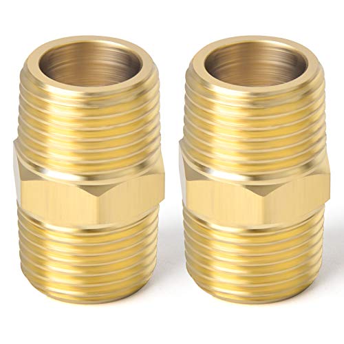 1/8 NPT Male X 1/4 NPT Female Brass Pipe Fitting Hex Reducer Adaptor, 4pcs - View #11