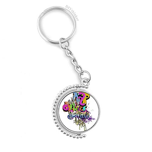 Anillo de cadena giratoria antiestrés inspirado en cultura rap