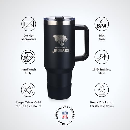 Image of The Memory Company Officially Licensed NFL - Jacksonville Jaguars 46oz Game Day Tumbler with Laser Engraved Team Logo