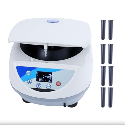 130W Digital Lab Centrifuge Machine, Variable Speed Centrifuge for Laboratories Schools and Industrial Scientific Fields, LCD Lab Benchtop Centrifuge Machine with 8 Test Tubes