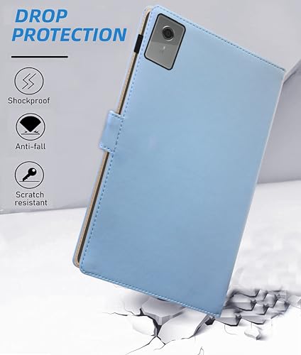 Image of TGK Flip Cover for Lenovo Idea Tab Plus 12.1 inch Tablet Case TB361FU TB361ZU with Stylus Holder (Sky Blue)