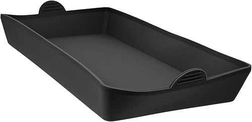 UPKOCH Bandeja de silicona negra para hornear, divisores de sartenes resistentes al calor, bandeja antiadherente para cocinar, juego de utensilios