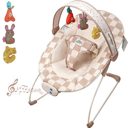 Baby Bouncer Seat with Toys and Washable Pad
