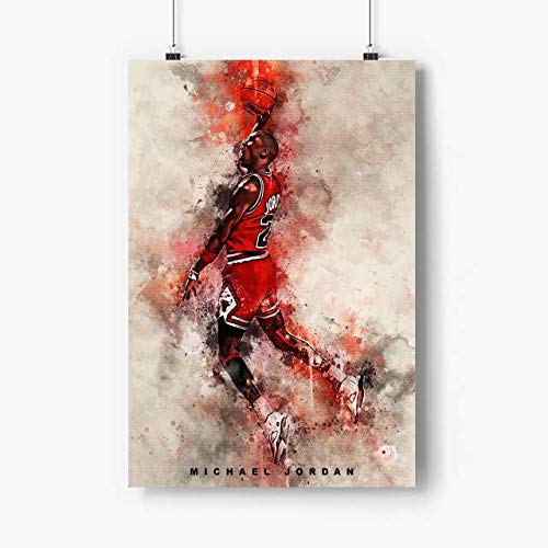 Lilian Ralap Chicago MJ Jordan 23 Poster Paper Michael-Jordan Jordan Poster N0.1312 - Wall Posters Paper, Holidays Husband Gift, Grandson Gift Poster, Holiday Son Gift