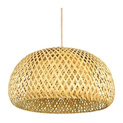 Yardwe Bamboo Rattan Pendant Light Fixture Cover