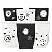 Produktbild Adventskalender zum Befüllen - 24 Papiertüten in schwarz und weiß sowie 24 Zahlenaufkleber (schwarz weiß mit Sternen) - zum Selbermachen und Befüllen - Mini Set 113 - Weihnachten