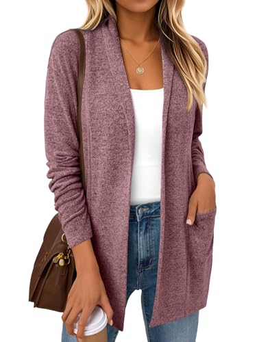 Image of LILLUSORY Cardigan Sweaters for Women Lightweight Cardigans Fall Outfits | Open Front Long Cardigan with Pockets, Business Casual Outfits, Airport Travel Outfits, Teacher Outfits, 2026 Fall Fashion