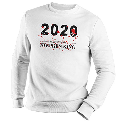 Stephen King Inspired Written 2020 Helloween Sudadera Blanco Unisex Size XXL