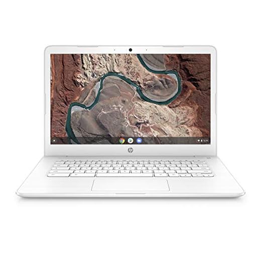HP Chromebook 14-inch Laptop with 180-Degree Hinge, Full HD Screen, AMD Dual-Core A4-9120 Processor, 4 GB SDRAM, 32 GB eMMC Storage, Chrome OS (14-db0050nr, Snow White)