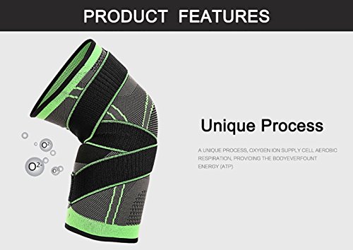 Image of Knee Sleeve,Compression Fit Support -for Joint Pain and Arthritis Relief, Improved Circulation Compression - Wear Anywhere - Single