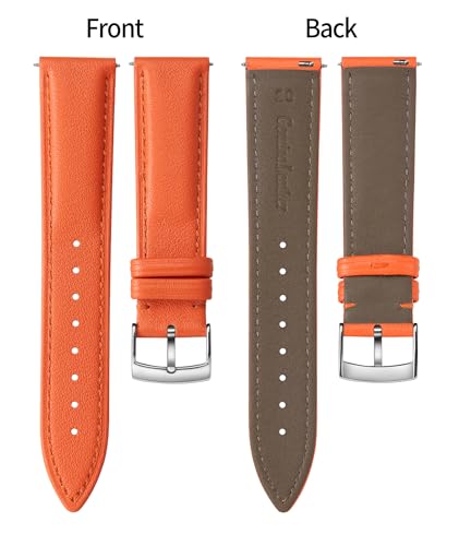 Image of BINLUN Leather Watch Bands Quick Release Premium Calfskin Replacement Watch Strap Multicolors Watchbands for Men Women 12mm 14mm 16mm 18mm 19mm 20mm 21mm 22mm