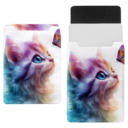 Housse ordinateur 13,8 x 10,2 pouces en velours hollandais motif chat