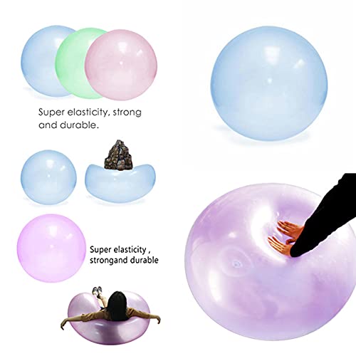 Giant Water Bubble Ball - 47 Inch Inflatable Water-Filled Soft Rubber Ball for Outdoor, Beach, Pool & Garden Parties (Pink)