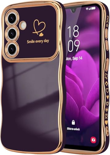 Coque Samsung S26 antichoc pour fille en TPU souple brillant motif cœur
