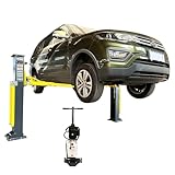 2 Post Car Lift, 8500lbs Heavy Duty Hydraulic Auto Vehicle Truck Lift with 2+3 Adjustable Arm Design, Safety Lock and Rubber Door Protectors, for Garage and Workshop, 220V
