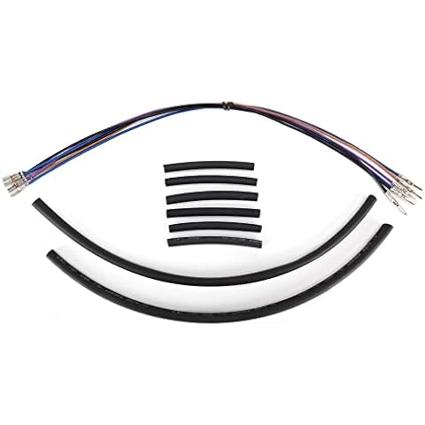 TIGERSGATE 14" & 16" Handlebar Front Turn Signals Extension Wire Harness Kit for 1996-2021 Harley Dyna, Touring, Softail and Sportster Cover