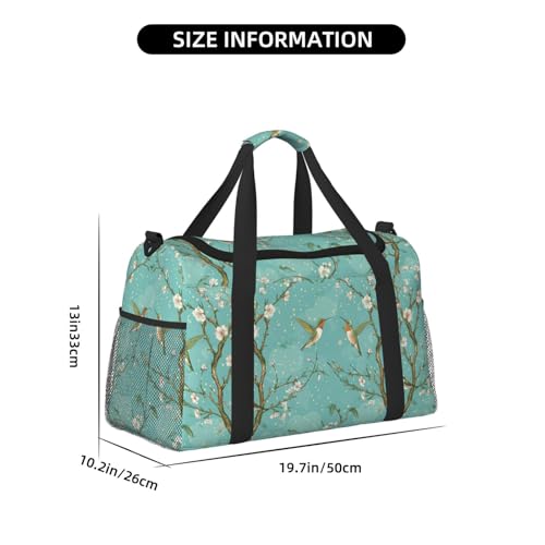 Flying Birds Tree Branch Duffle Bag Foldable Travel Tote Bag Carry On Large Weekender Overnight Bags Waterproof Gym Bag For Women Men4