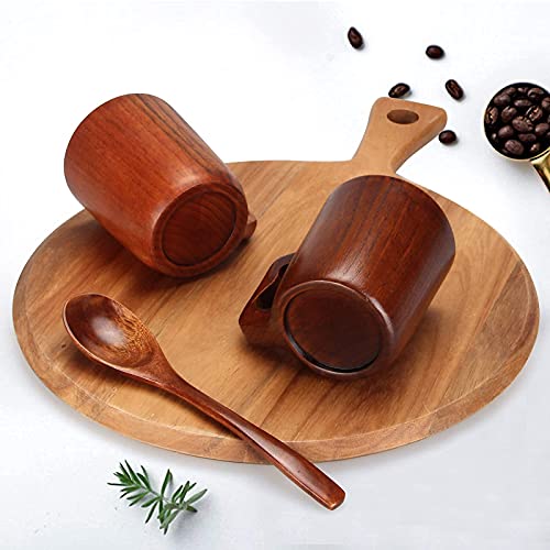Handmade Wooden Mug For Men Women Coffee Mug Man Gift Small Wood Cup Tankard Barrel Mug Wooden Beer Mug Outdoor Tea Drinking Cup Viking Cool Mug #TOP5