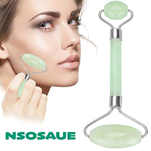 Jade Roller Anti Aging Therapy 100% Natural jade facial roller double Neck Healing Slimming Massager