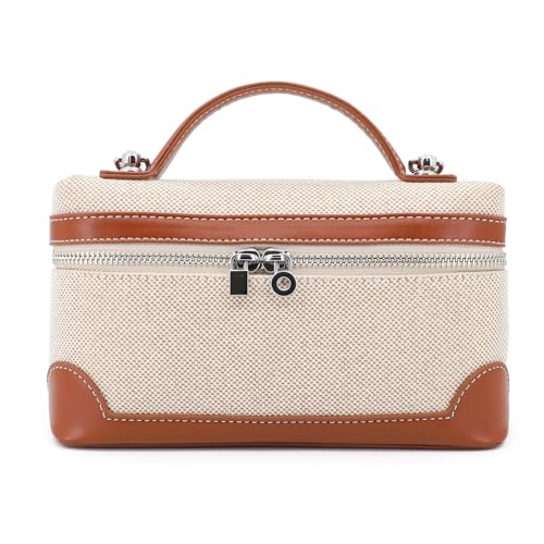 SAILONGNADA Leather Canvas Crossbody Bag