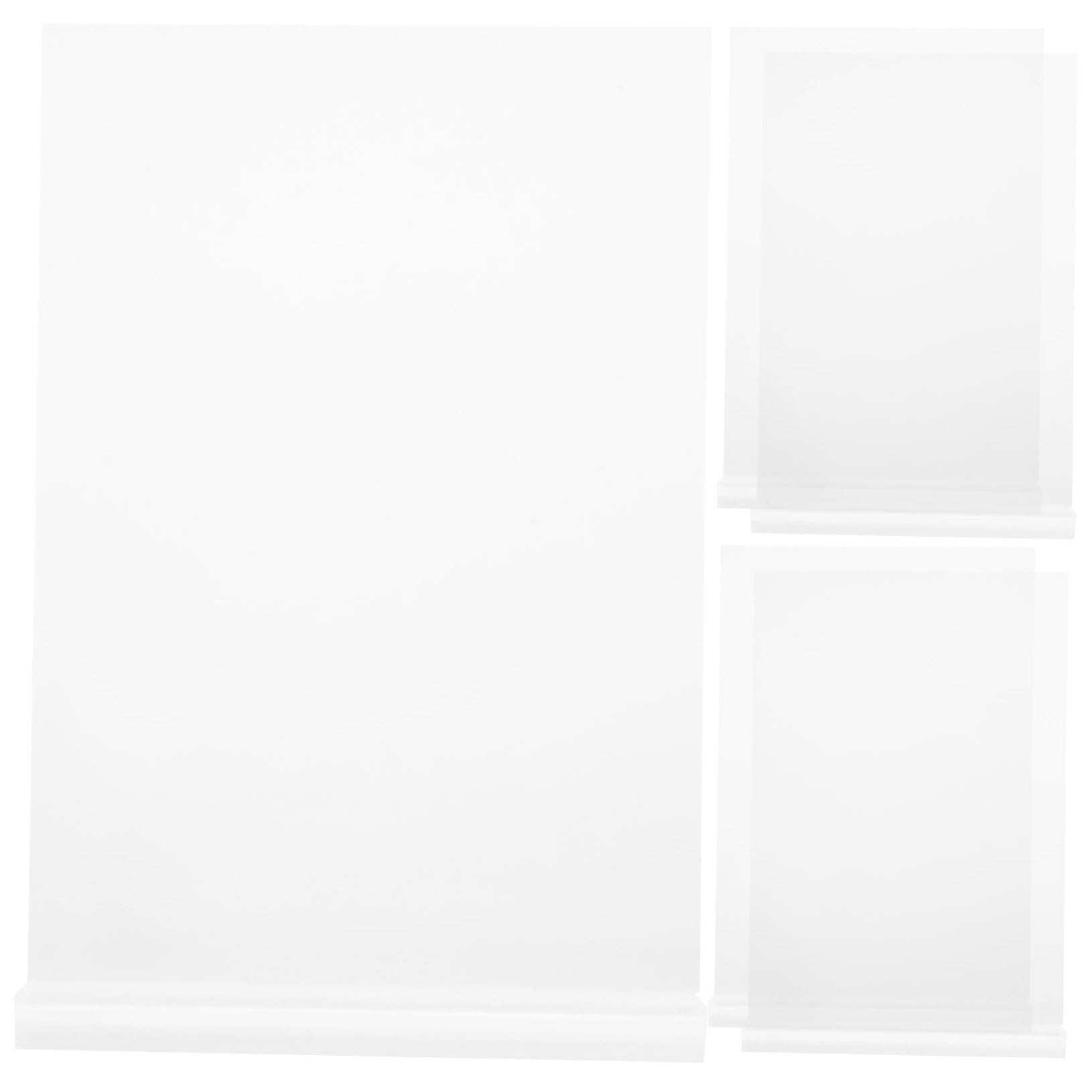 jojofuny Porta Letreros Acrílico A4 de Pie 5 Piezas para Mesa | Doble Cara, Base Estable, Fácil de Limpiar, Uso en Tiendas y Restaurantes, Diseño Elegante y Versátil