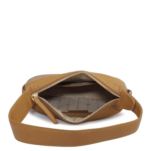 Image of Da Milano Women's Leather Shoulder Bag - Caramel