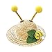Pet Cat Dog Straw Hat Sombrero Pet Birthday Hat Pet Sun Cap Dog Funny Hat Cat Funny Hat for Crossdress Photo Props Teddy Bichon Puppy Headwear Bee Ladybug