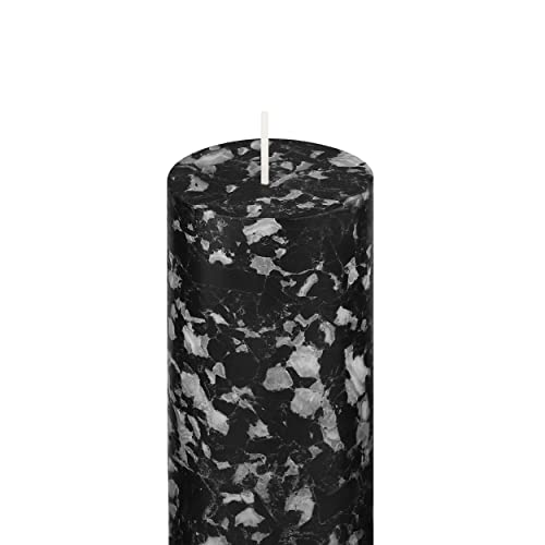 PROSPERRO LUMO By Parkash Candles Set Of 3 Fragrance Pillar Candles Marble Finish (Black - Flora By Gucci), Paraffin Wax, Floral
