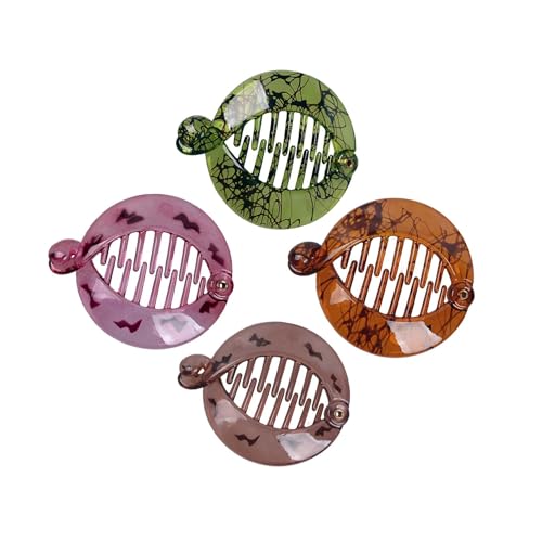 YIXANNX Pinzas para el pelo de plátano coloridas, pinzas antideslizantes de pez, juego 4 piezas, duraderas, para amantes la creatividad, antideslizantes pez lindas para niños y adultos, Estilo B