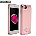 BIGFOX for iPhone 7 Battery Case, for iPhone 8 Charging Case Magnetic Rechargable External Battery Case 3000mAh Slim Extended Backup Power Bank Case Bank Cover for iPhone 6/6S/7/8[4.7inch] (Rose Gold)