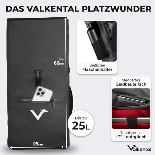 Valkental® 3in1 Fahrradtasche [Bis 25L] - Das Original - Geeignet als Gepäckträgertasche… – Ansicht 5