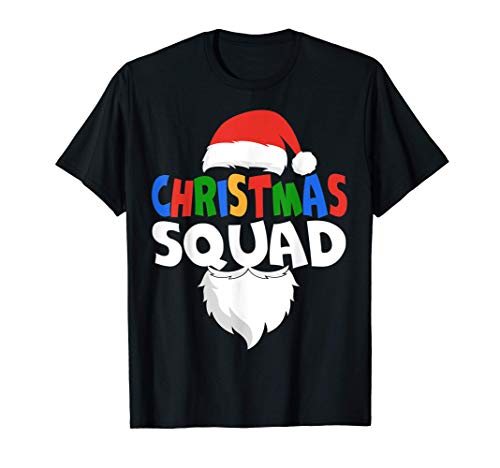 Christmas Squad Family Matching Pajamas Santa Caring Xmas Maglietta