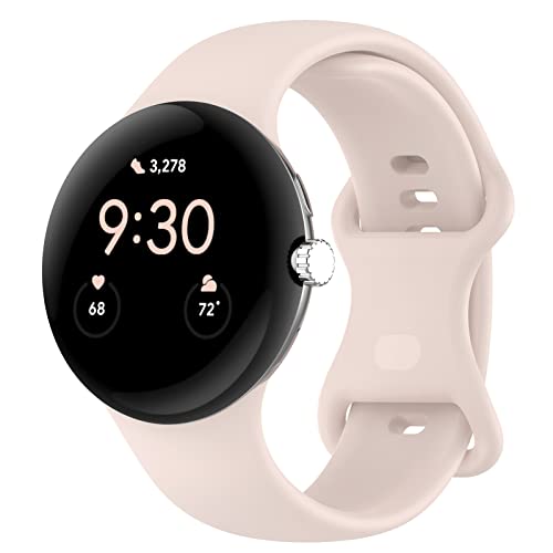 Image of Band Compatible with Google Pixel Watch Soft Silicone Sport Watch Bands Replacement Watch Strap Bracelet for Google Pixel Watch Smartwatch Accessories