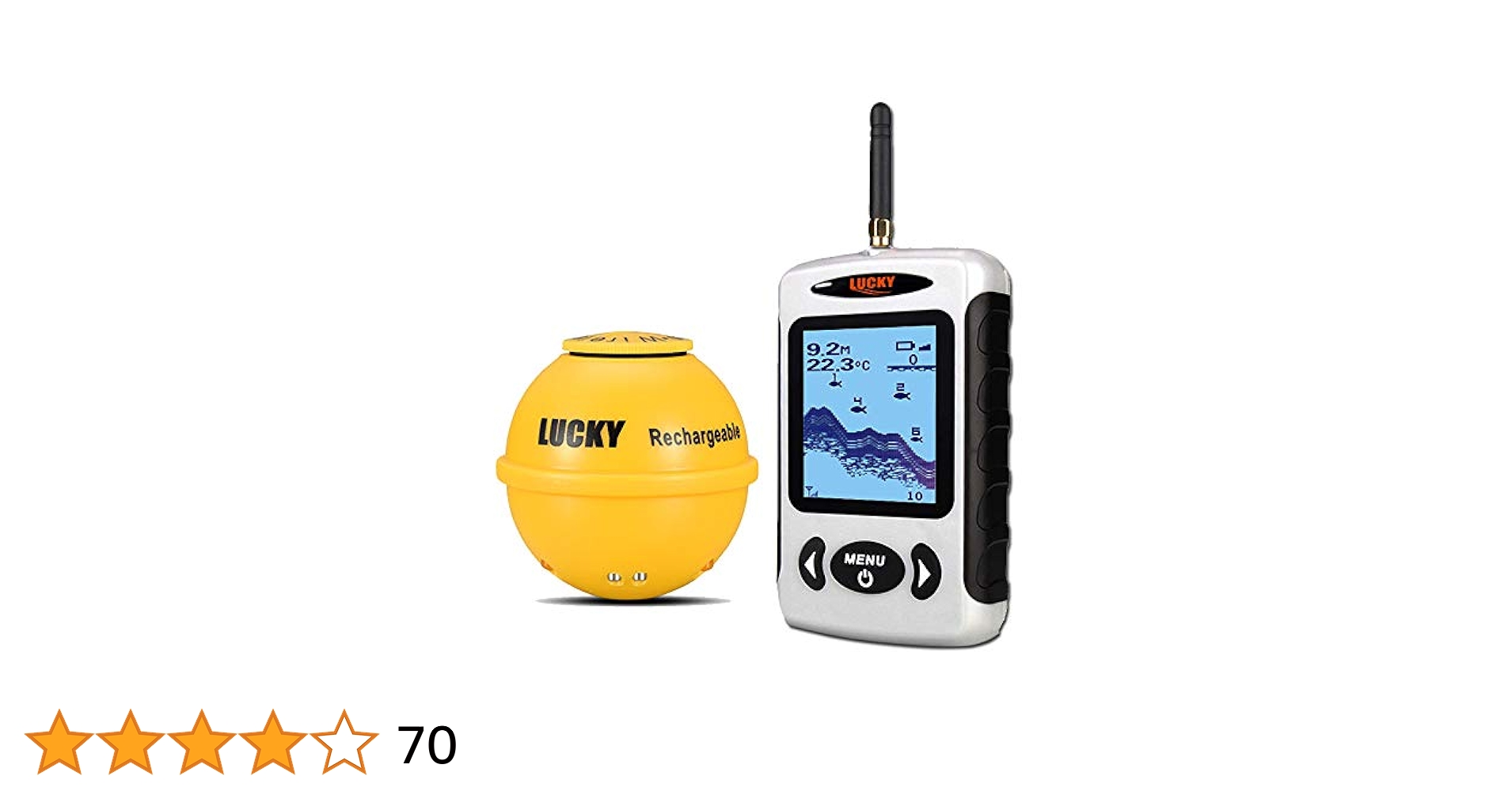 Amazon | LUCKYLAKER 魚群探知機 ワイヤレス 投げ式 魚探 集魚灯