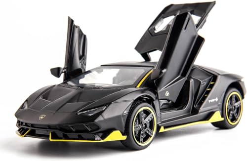 Image of Kids Toy car Playsets Diecast Metal Car 1:32 LP770 Toy Cars for Kids Zinc Alloy Pull Back Metal Cars with 4 Openable Doors Light and Musical Sound (Multi)