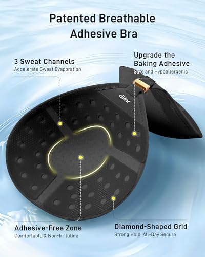 Image of Niidor Womens Strapless Bra Sticky Bra Push Up Backless Reusable Magnetic Front Closure Breathable Sports Bras