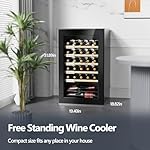 Wine Fridge, 33 Bottles Freestanding Wine Cooler, Intelligent Compressor, Frost Free, Glass Door, 41-64℉ Adjustable Digital Temperature Control, for Red, White, Champagne or Sparkling Wine - Image 2