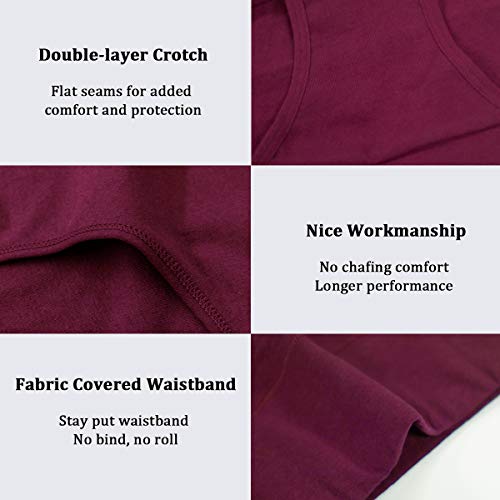 Image of wirarpa Women's Cotton Underwear High Waist Full Coverage Brief Panty Multipack