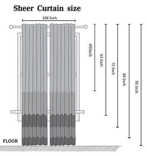 Keqiaosuocai 2 Pieces Baby Pink Girls Room Sheer Curtains For Nursery Kids Rod Pocket Sheer Voile Panels Drapes For Wedding Party Bedroom Living Room 52Wx84L Set Of 2 #TOP6