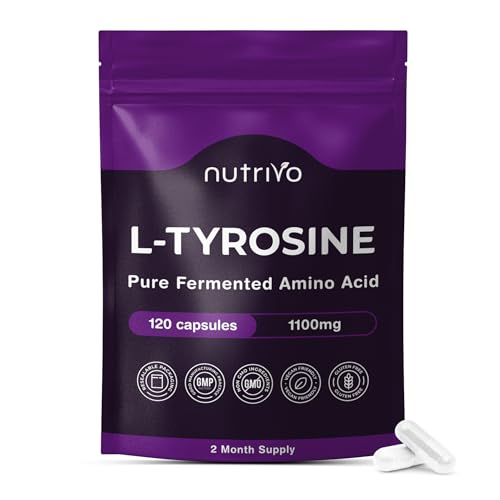 L Tyrosine 1100mg (Per 2 Capsule Serving) | 120 L-Tyrosine Capsules - 2 Months Supply | Supports Dopamine Focus & Mental Clarity | Vegan Non-GMO & UK Made
