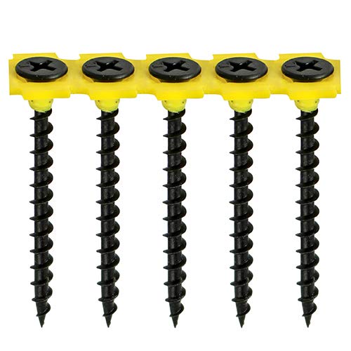 TIMCO Collated Coarse Drywall Screw - 3.5 x 55 - Black - Box of 1000
