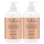 SheaMoisture Curl and Shine Conditioner For Thick, Curly Hair Coconut and Hibiscus Sulfate Free, 13 Fl Oz (Pack of 2)