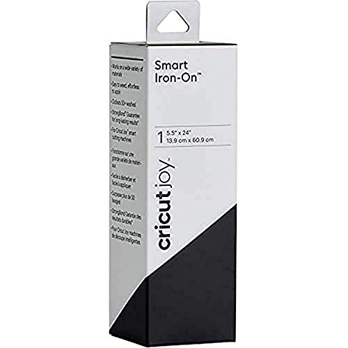 Cricut Joy Smart Vinilo Textil Negro - Rollo HTV Termoadhesivo para Ropa - 30.5 cm x 0.6 m