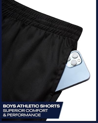 Reebok Boys Basketball Shorts - Lightweight Boys Shorts with Pockets & Drawstring - Close Hole Mesh Athletic Shorts for Kids2